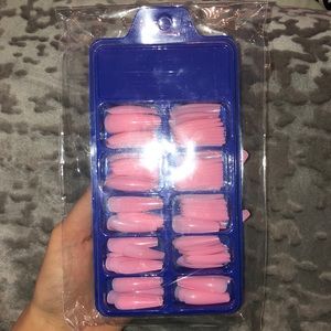 Long Coffin Acrylic Nails